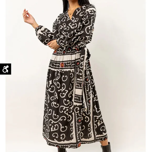 BOHME Porter Wrap Midi Dress - Picture 2 of 6